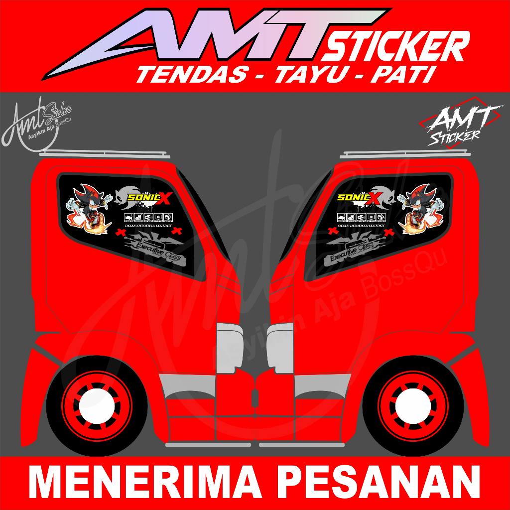 Stiker Kaca One Way Truk Dyna Dutro Stiker Kaca Mobil Stiker kaca truck