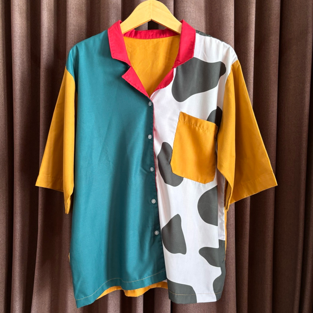 kemeja oversized 2 pattern