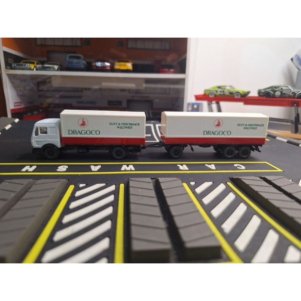 Diecast Herpa HO Mercedes Benz Actros Truck Dragoco Skala 1/87 murah