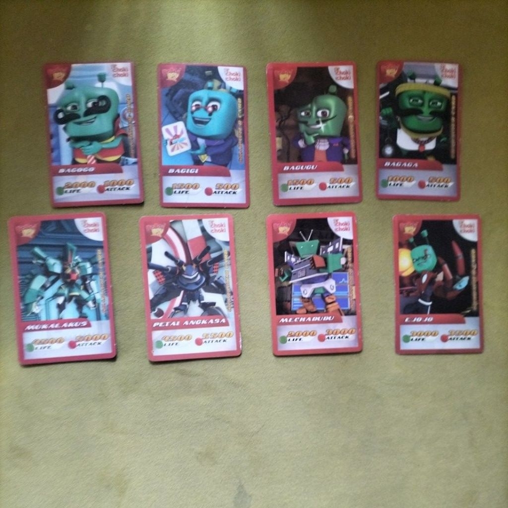 KARTU CHOKI-CHOKI BOBOIBOY 2015 (varian ata ta tiga)