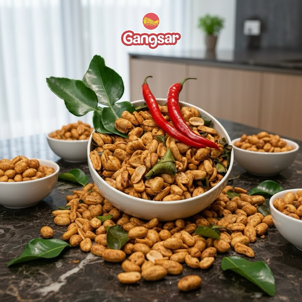 Kacang Panggang Pedas Gangsar Ala Bangkok 175gr | Pedas Gurih Favorit
