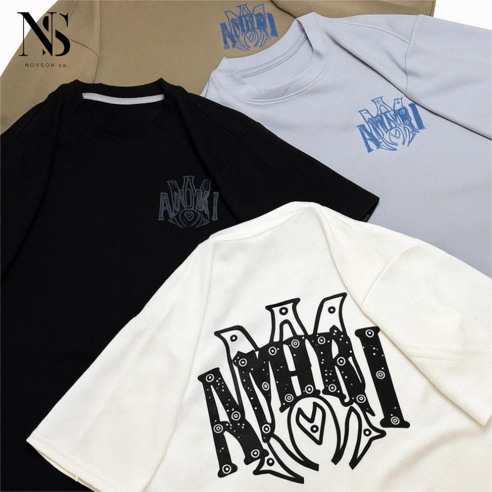 NOVSON co. Kaos Oversize Unisex AMIRI - Knit Import Premium -  T-Shirt Oversize Premium - Kaos Overs