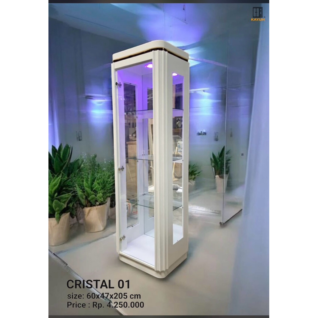 Lemari Hias Kaca 1 Pintu