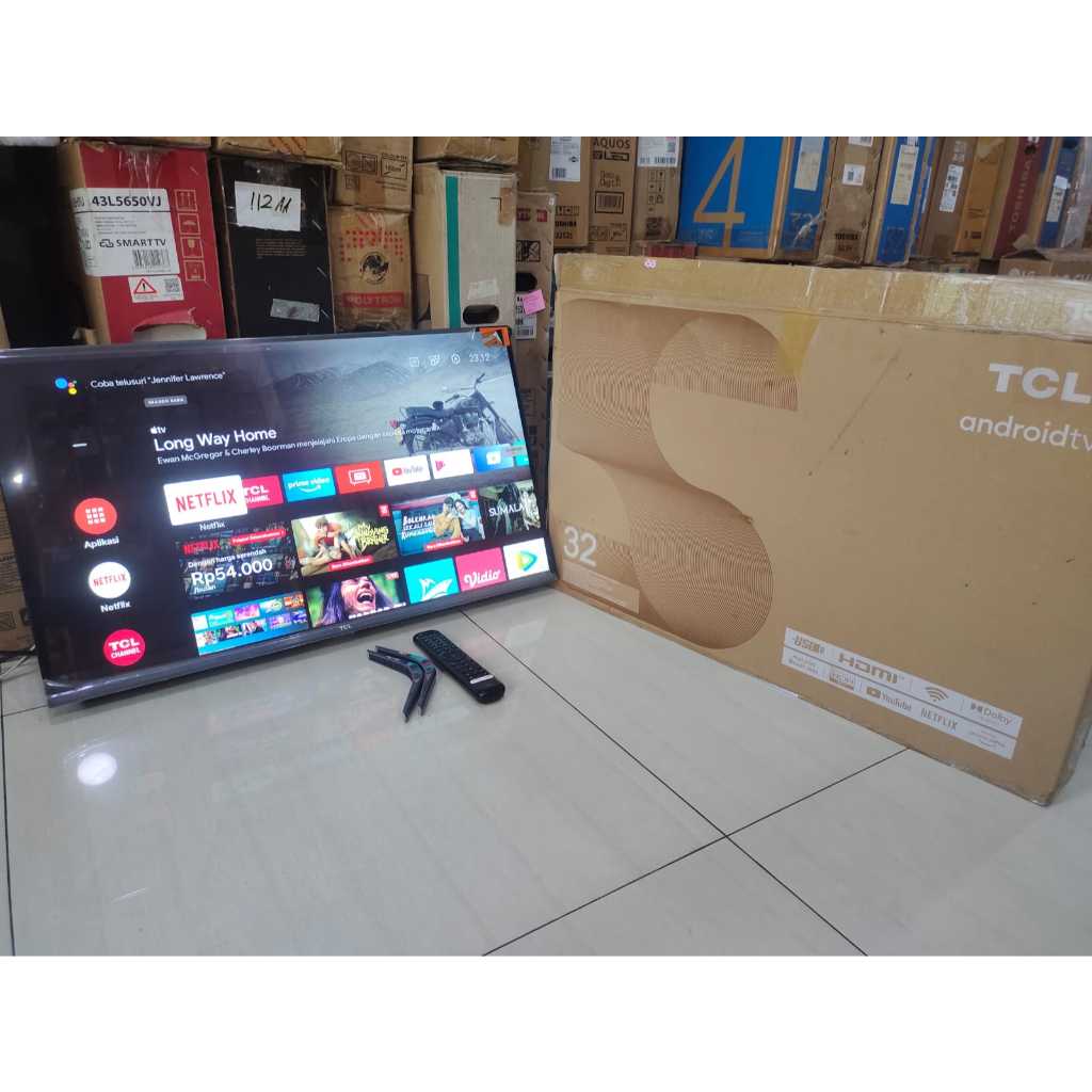 TV LED TCL ANDROID 32 INC 32L4B KONDISI BEKAS MASIH SEGEL (6534R)