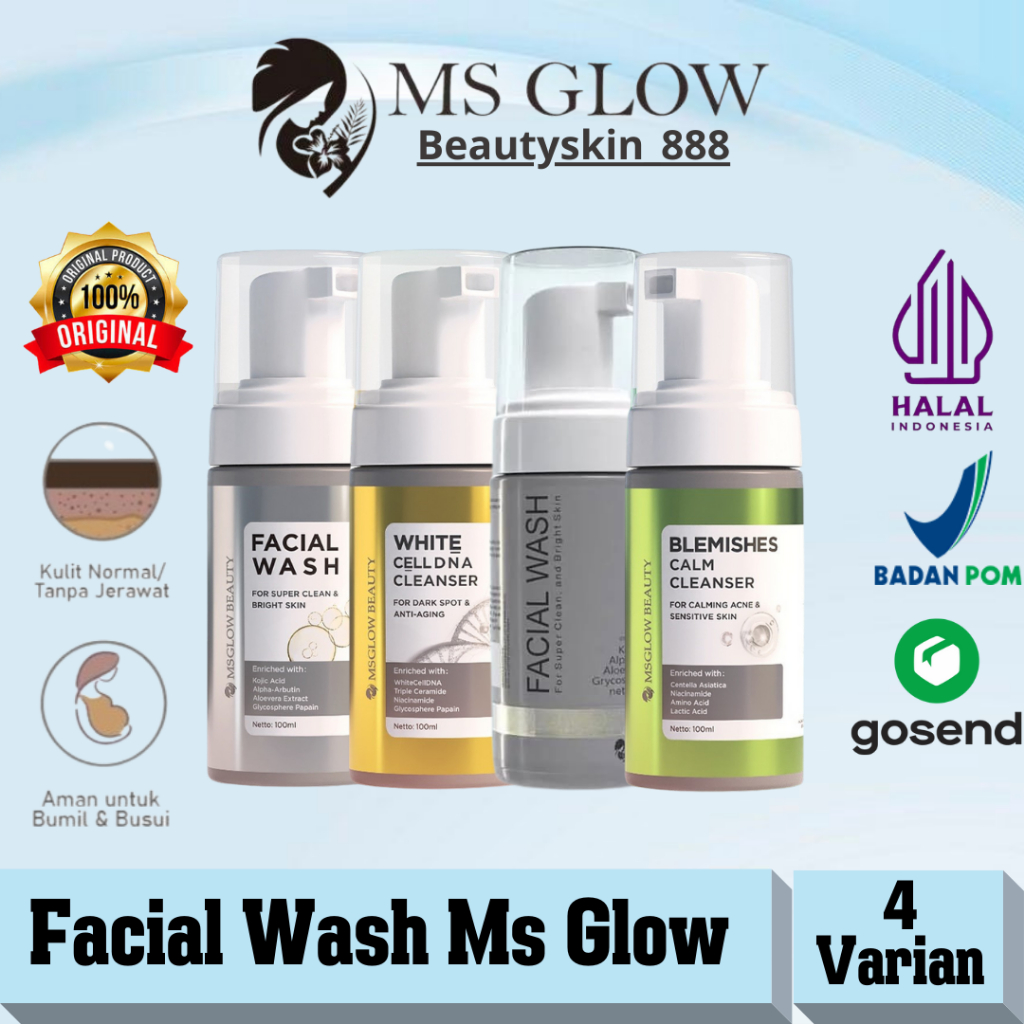 Facial Wash Ms Glow Whitening Sabun Cuci Muka Ms Glow Official Store