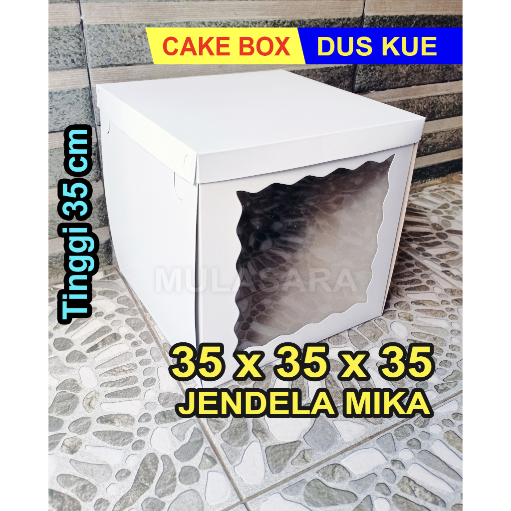 Dus 35x35x35 JENDELA MIKA/ 35x35/ Dus Kue ulang tahun/ Box Kue/ box Roti/ Cake Box/ kotak kue Bolu