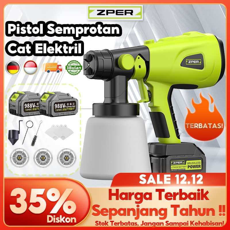 ZPER Alat cat Semprot  listrik spraygun cordless 800W Min Electric SprayGun Baterai Kompresor mini c