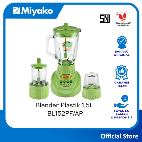 Blender Miyako BL152PF/AP (Plastik) - Hijau [1.5L]