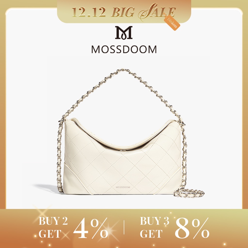 MOSSDOOM Tas Selempang Wanita Zeta Bag Fashion Tas Underarm Bag Tali Rantai