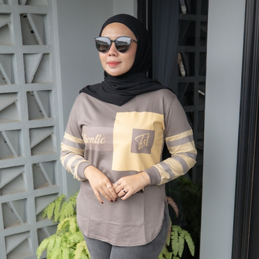 Fst Autentic Original // Baju Tangan Panjang Wanita Model Body Oval Kaos JUMBO // Kaos Wanita Terbar