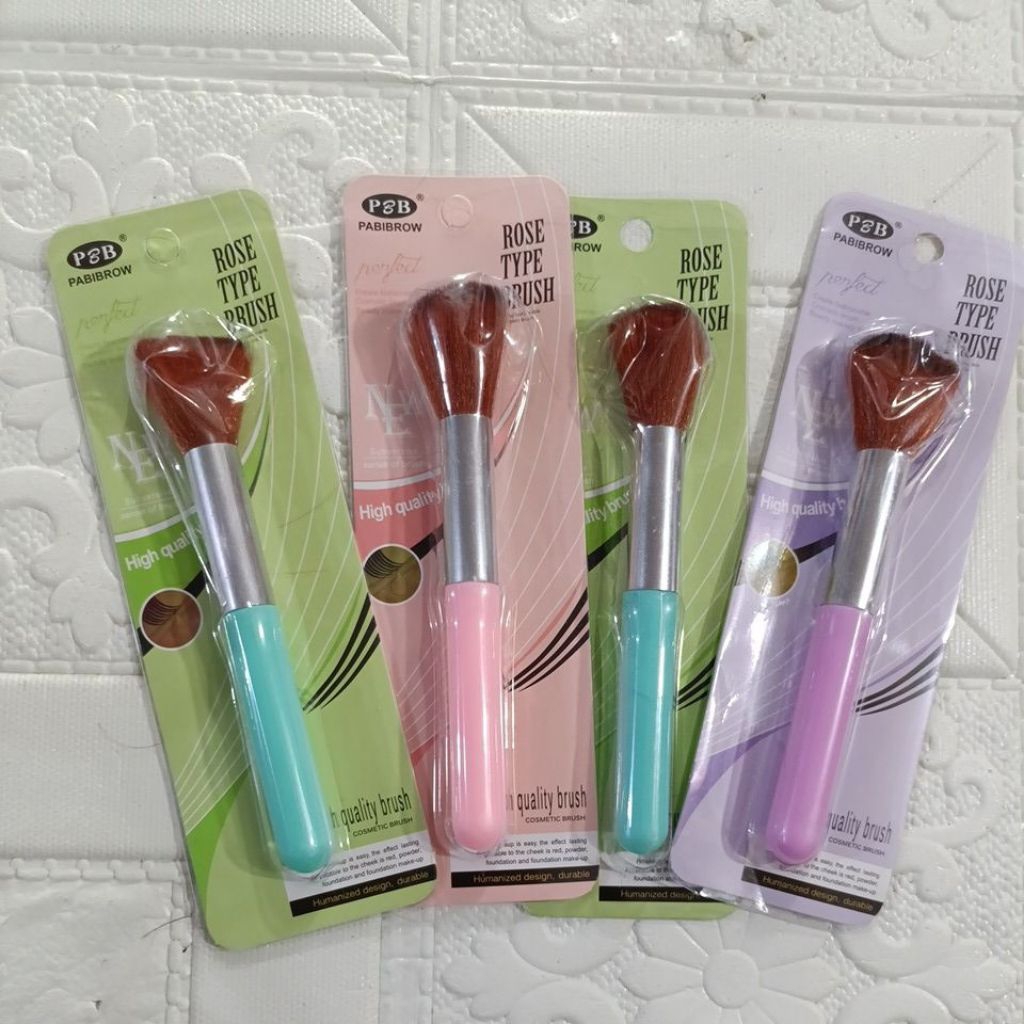 Kuas blush on/set kuas make up blush on warna warni isi 12 pcs