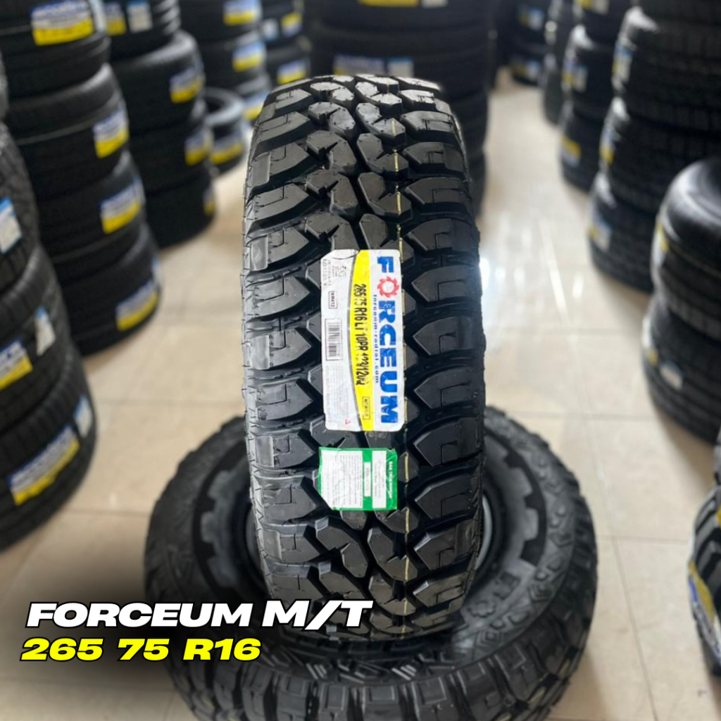 Ban mobil lumpur ukuran 265 75 R16 merk forceum mt