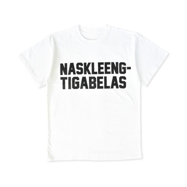 Promo T-shirt Nk13 Font White Kaos Katun Baju Naskleng Tigabelas Nk13