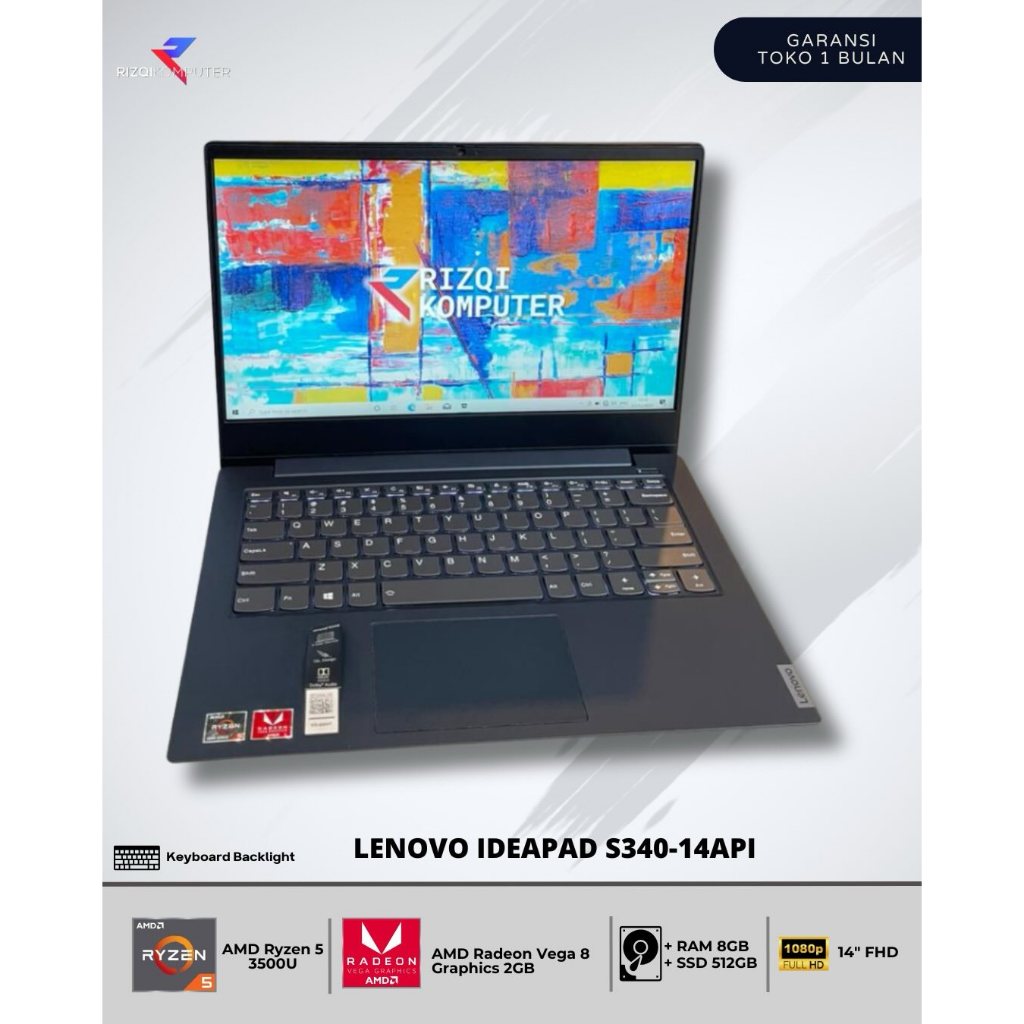 Lenovo Ideapad S340-14API AMD Ryzen 5 3500U Ram 8GB SSD 512GB bghh