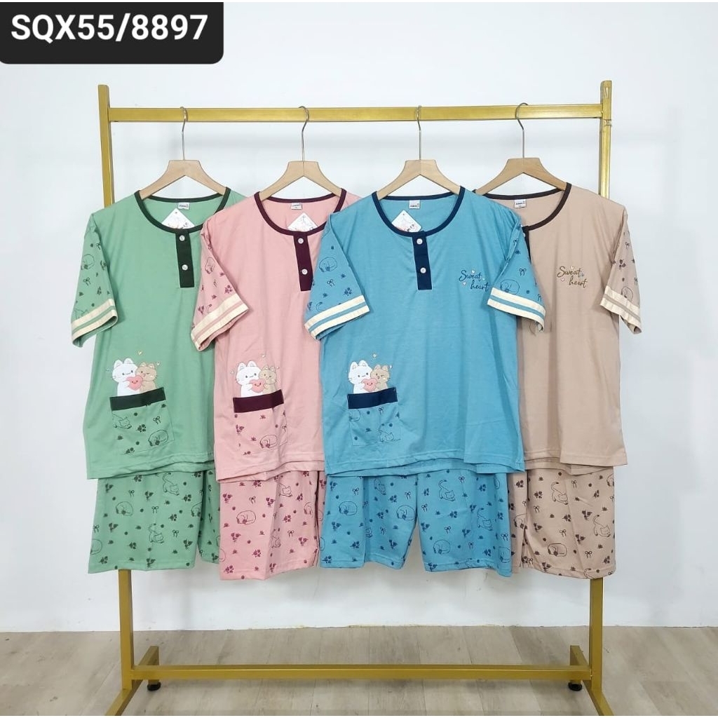 Babydoll Dewasa 3/4 Jumbo Merk Amro Label Putih Termurah