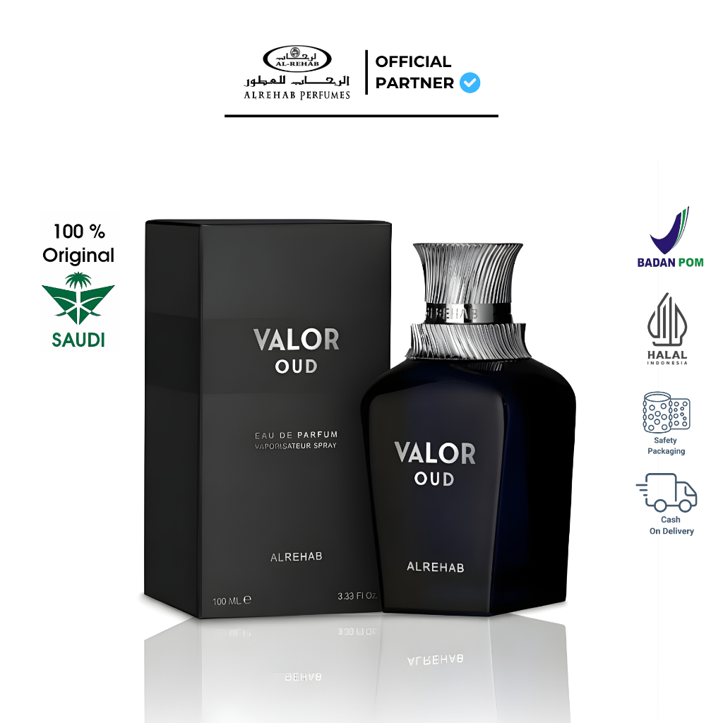 Al Rehab Perfume VALOR OUD Spray 100ml original AL REHAB PERFUMES | BPOM & ORIGINAL