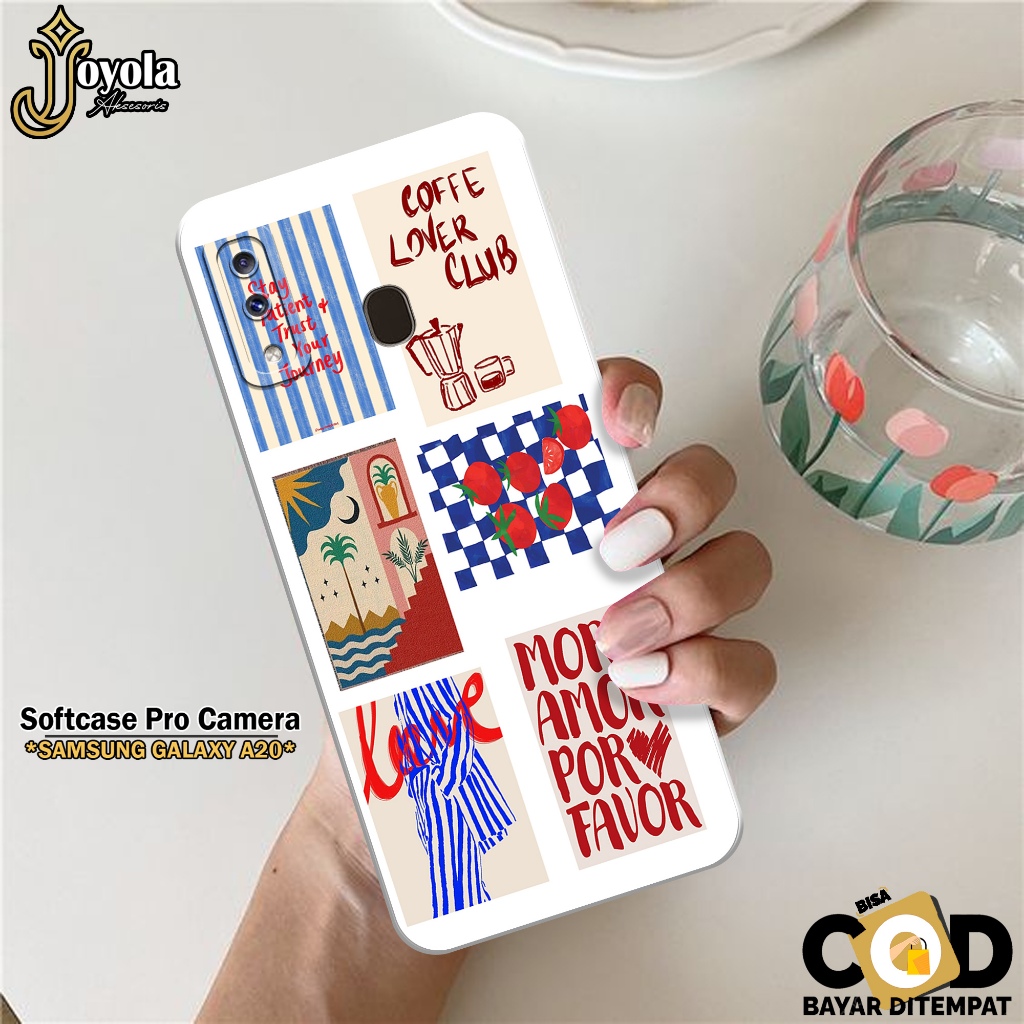 JOYOLA Case Samsung Galaxy A20/A30 Fashion Case Aesthetic Softcase Samsung Galaxy A20/A30 Pro Camera