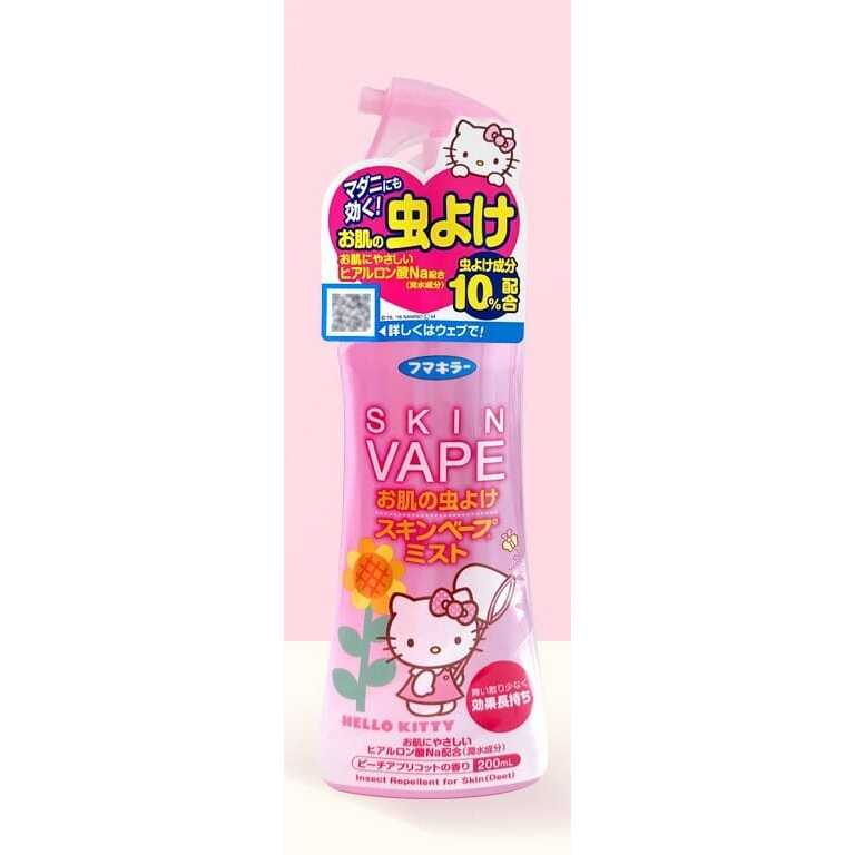 FUMAKILLA Skin Vape Mist Mosquito Ticks Repellent Hello Kitty