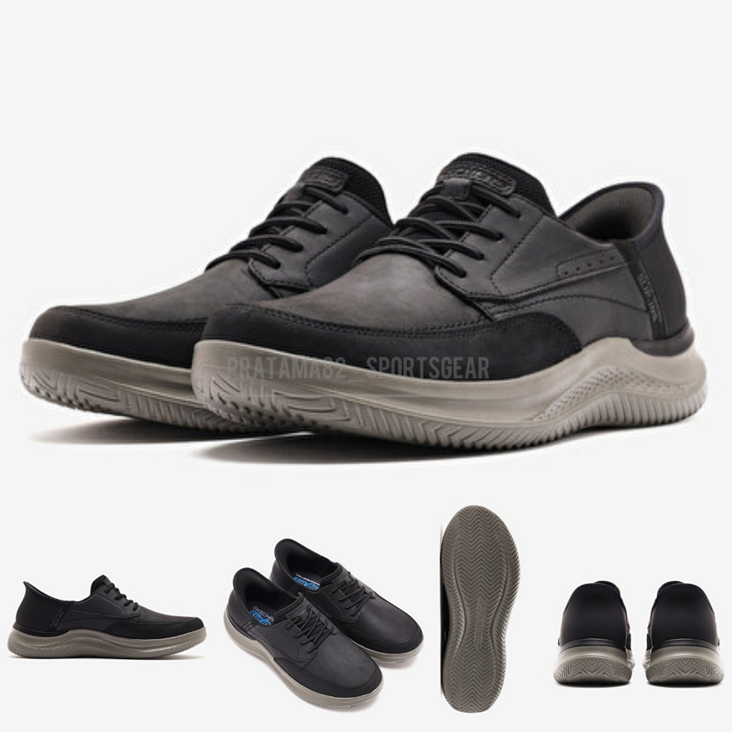 SIZE 44 ( 28.5 CM ) - ORIGINAL ASLI SKECHERS SLIP-INS RELAXED FIT HASTING RORY ON SEPATU PRIA KERJA 