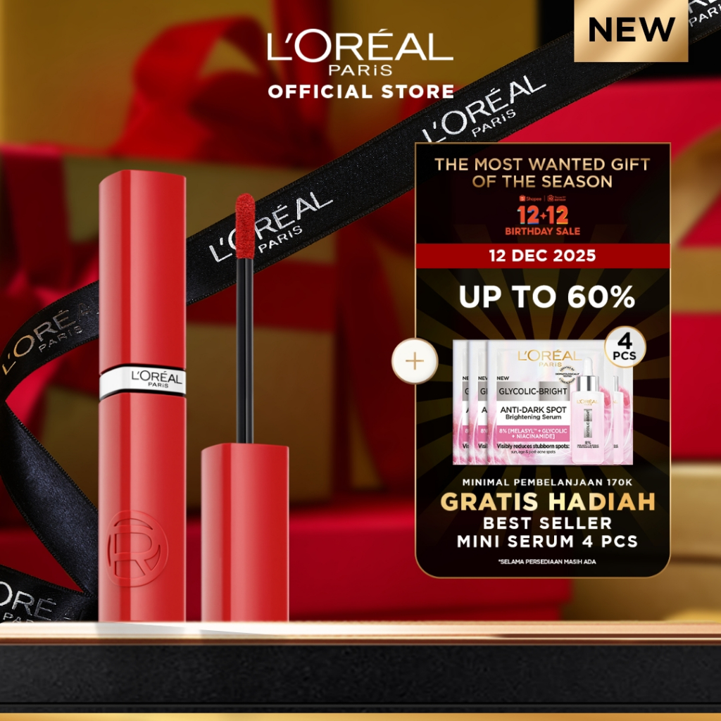 [BARU] L'Oreal Paris Infaillible Laque Resistance - Lip Cream Glossy Pigmented Nyaman Lipstik Transf