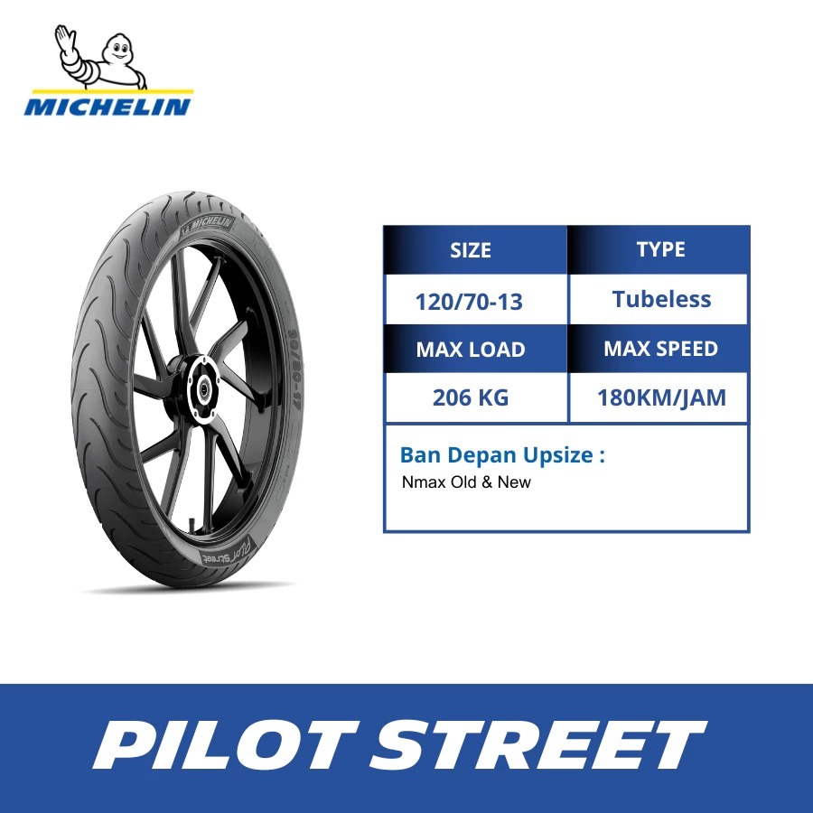 Ban Motor Michelin Pilot Street 120/70 - 13 NMAX