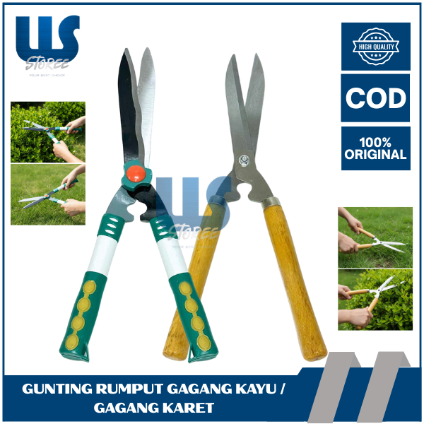 BELTER Gunting Rumput Gagang Karet Fiber 48cm Gunting Taman Pemotong rumput Super Tajam