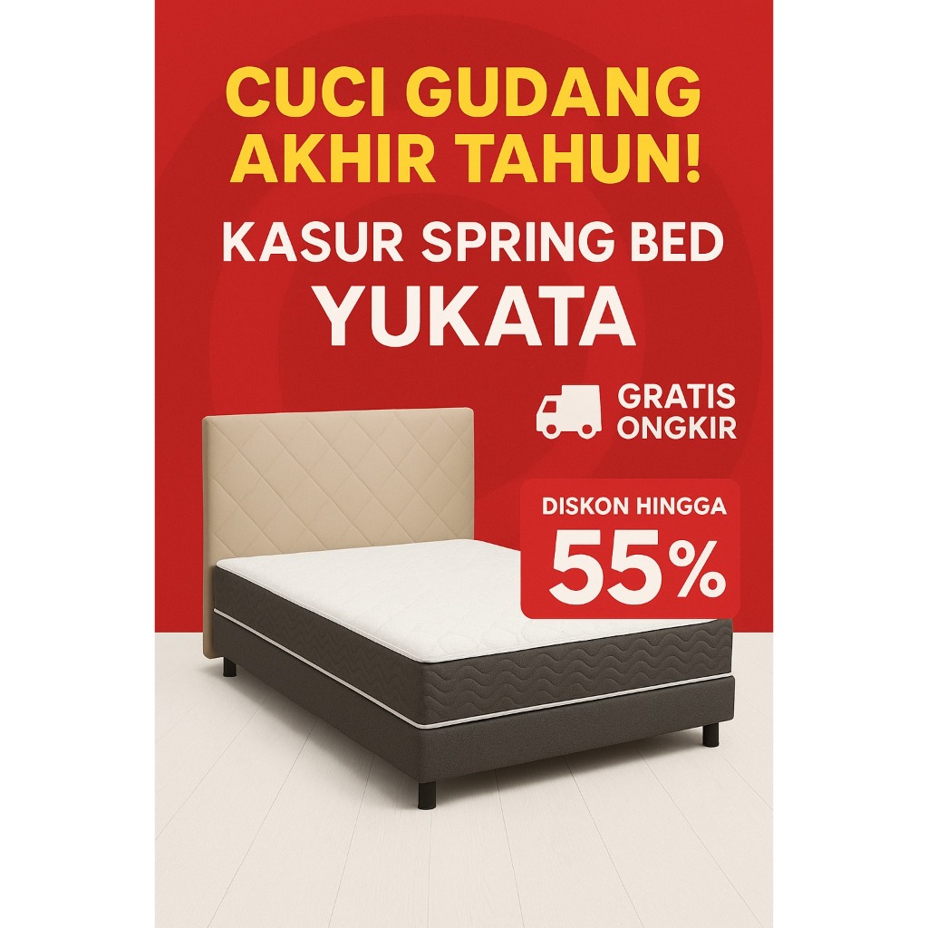 CUCI GUDANG Kasur Spring Bed YUKATA- PROMO AKHIR TAHUN