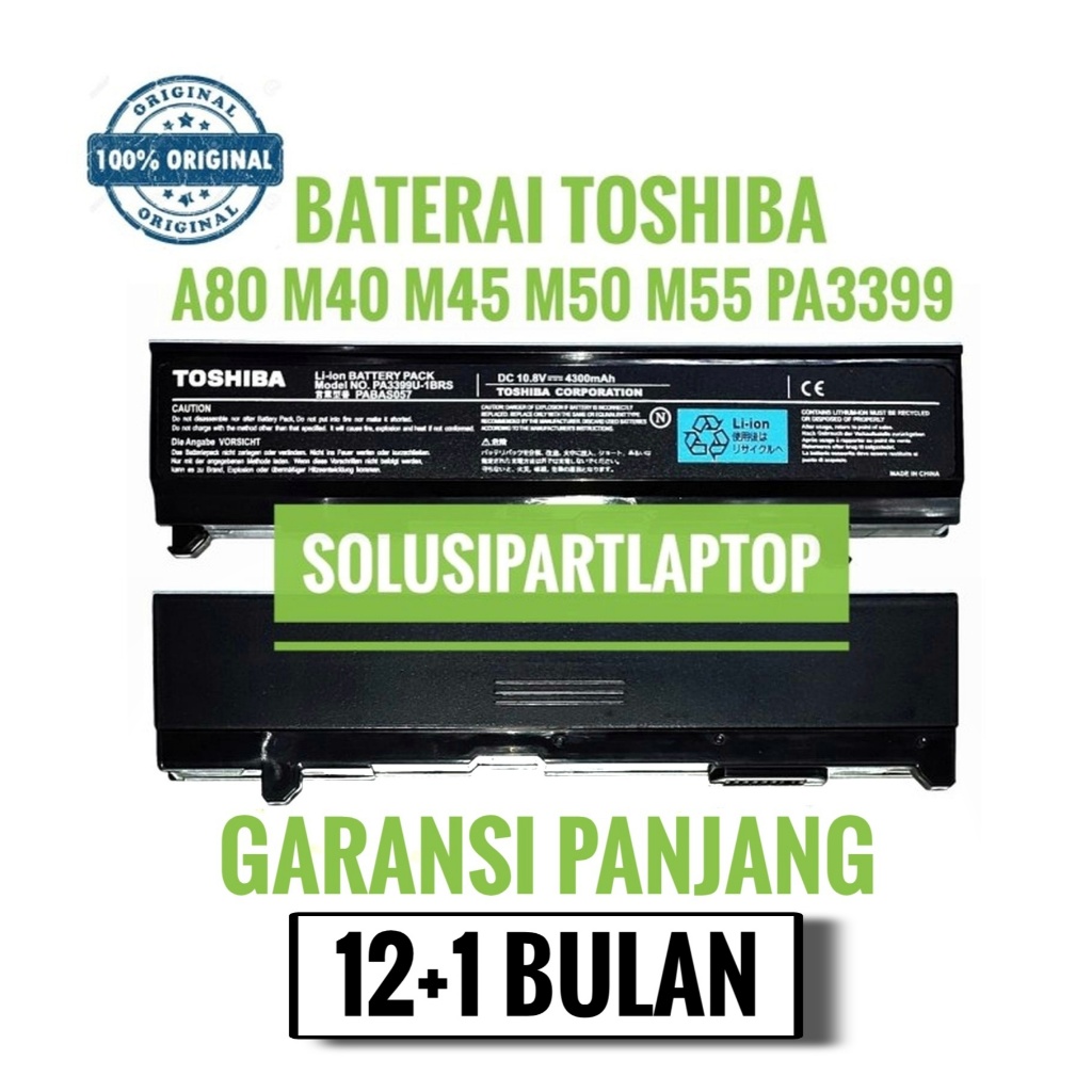 Original Battery Laptop Toshiba PA3399 PA3399U-1BRS PA3399U-2BAS