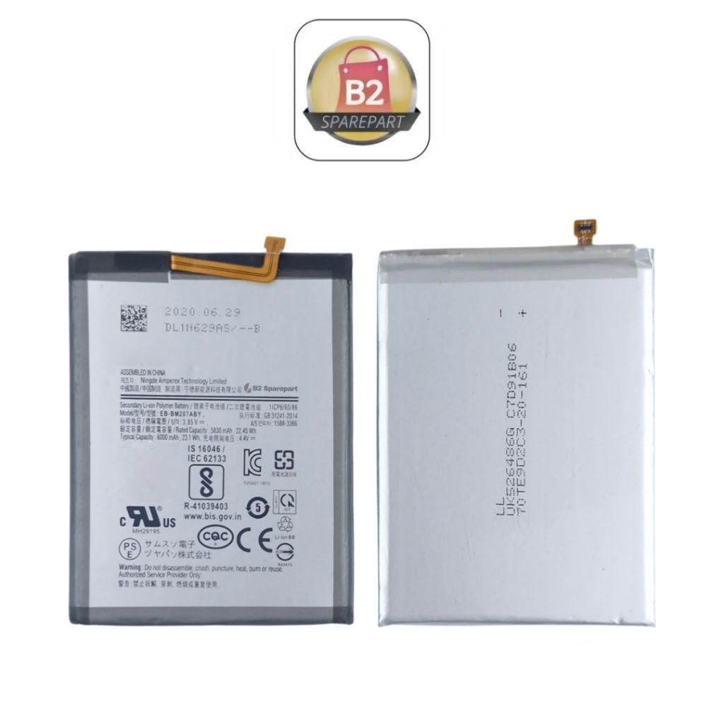 B2 SPAREPART - Baterai EB-BM207ABY Untuk Model Samsung M21 M215 / M31 M315 / M30s M307 Battery Origi