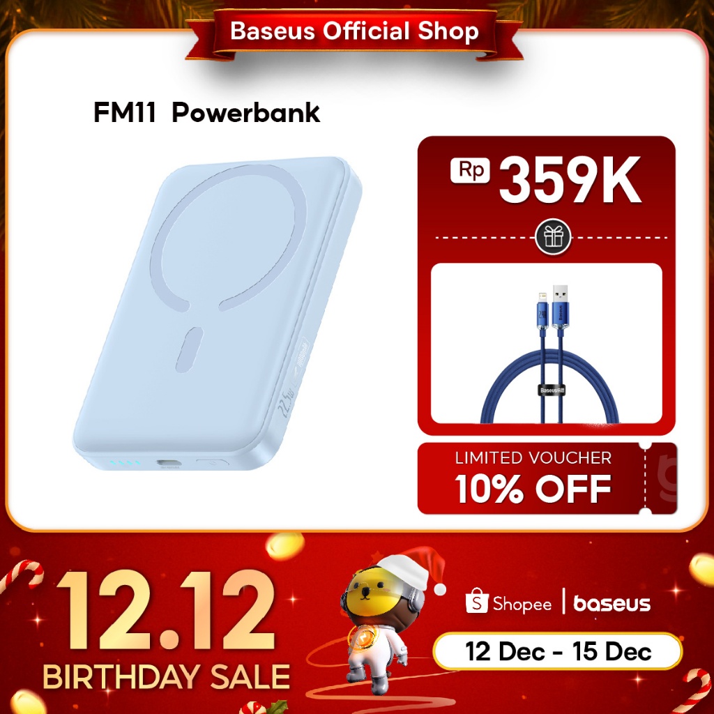 Baseus Power Bank EnerFill FM11 10000mAh 22.5W Magnetic Mini Wireless Fast Charging Powerbank