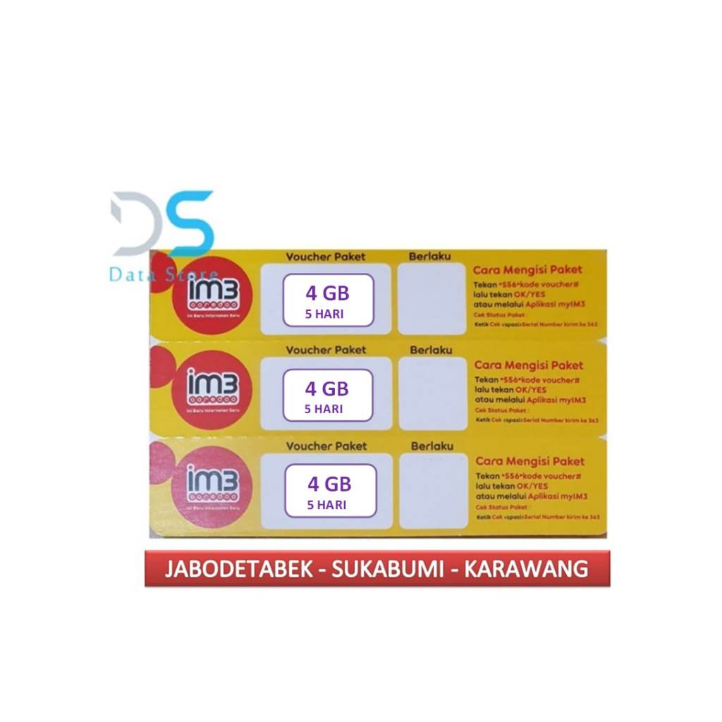 Voucher Indosat Freedom Internet 4 GB 5 Hari ( Jabodetabek )