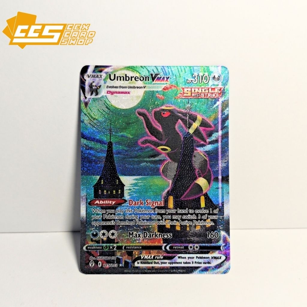 Umbreon VMAX /Moonbreon 215/203 (Texture  Replica) - Evolving Skies Pokemon TCG English