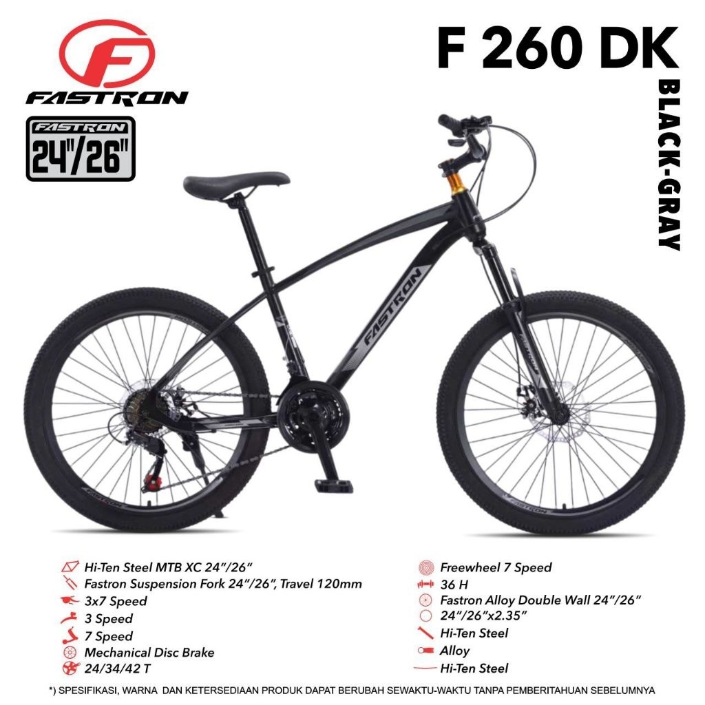 sepeda gunung MTB Fastron 260 DK VT 24 26 27,5