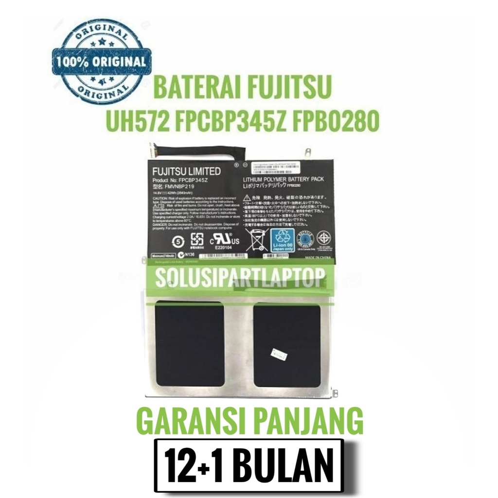 Fujitsu UH572 FPCBP345Z Battery BATERAI BATRE Original Laptop