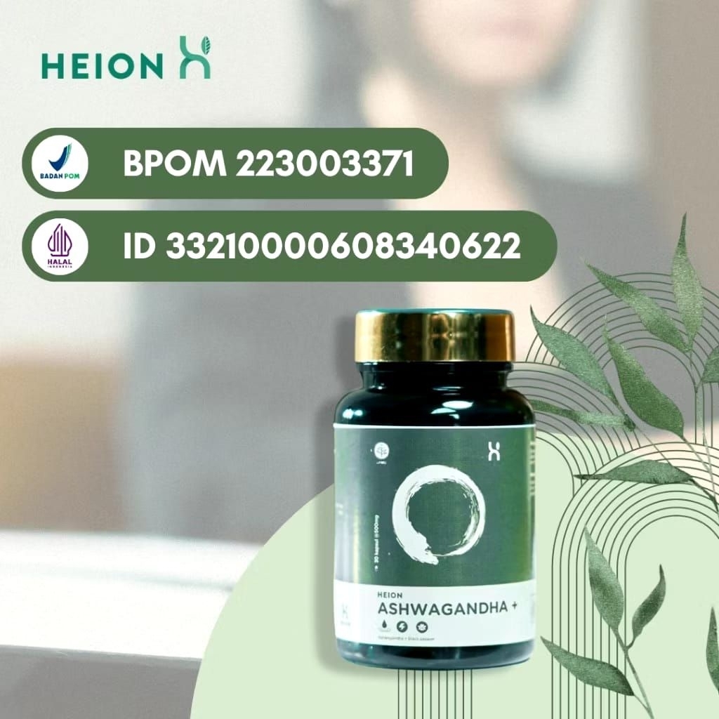 HEION Ashwagandha + 30 Kapsul - KSM-66 Ashwaganda Extract 500mg