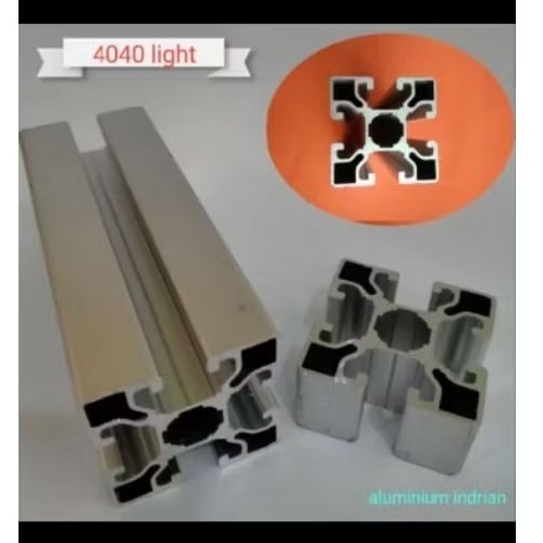 Aluminium profile 4040 light per 6 meter/per Batang