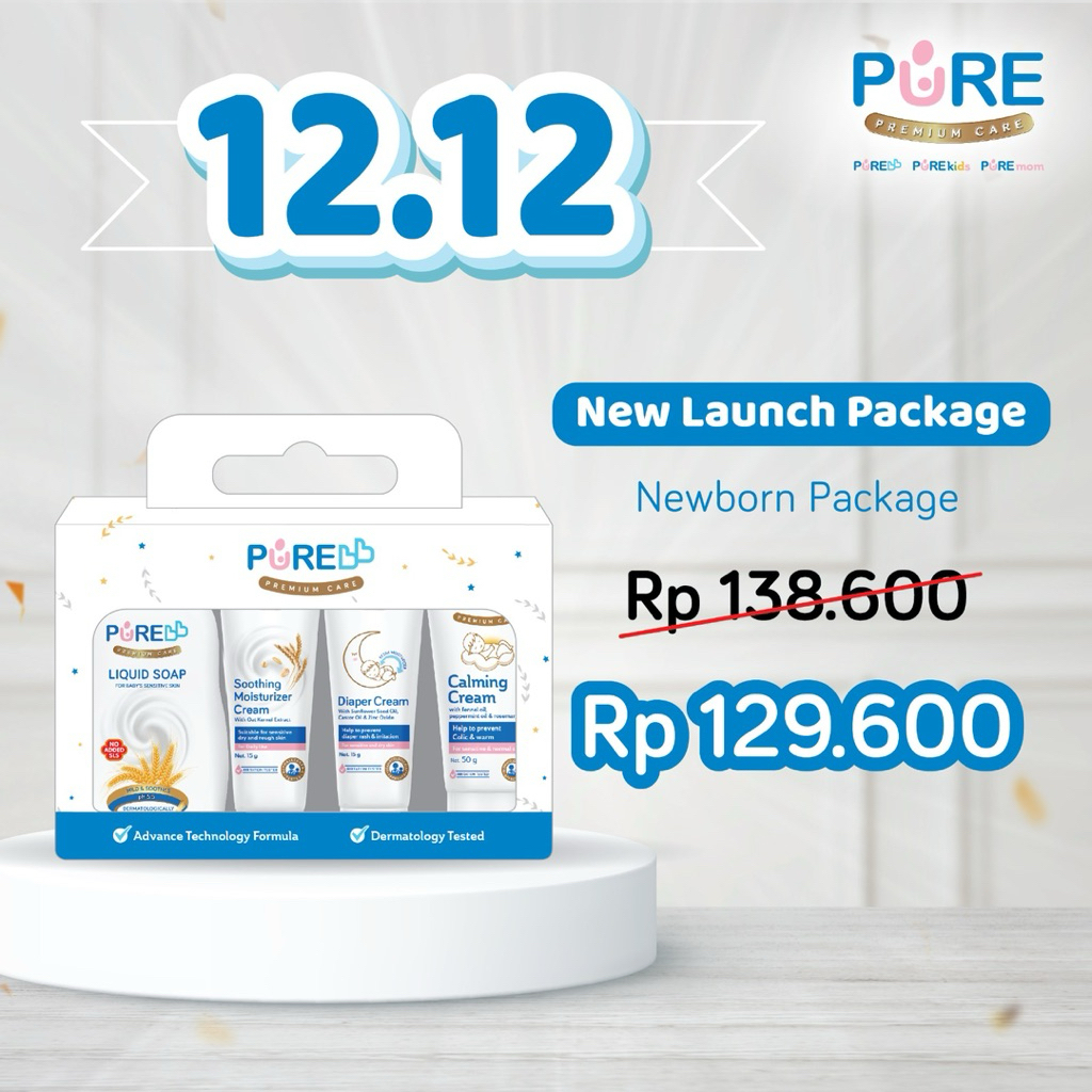 PUREBB - Newborn Package / Set Toiletries Baby / Sabun Mandi Bayi