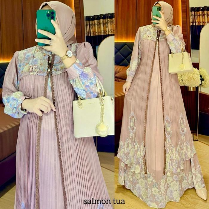 TERLARISIIIAvasya Dress Payet mewah plisket, Gamis avasya , Gamis blezer lepas pasang , Gamis pesta 