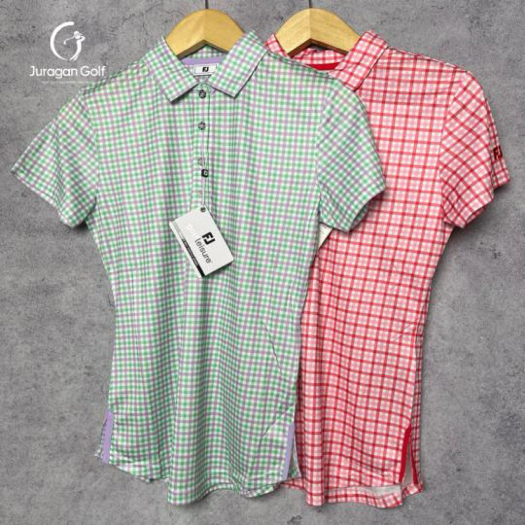 Footjoy Golf Sleeve Gingham (Polo Shirt)