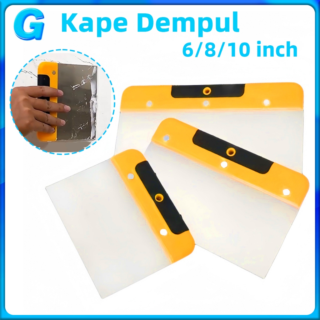 15/20/25cm Kape Cat Pisau Dempul Kape Stainless Gagang Fiber Karet Knife 6/8/10 inch Scraper Dempul 
