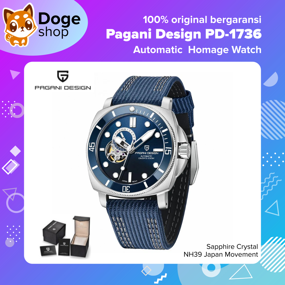 Pagani Design PD-1736 NH39 Japan Movement Automatic Homage Watch Jam Tangan Otomatis PD1736