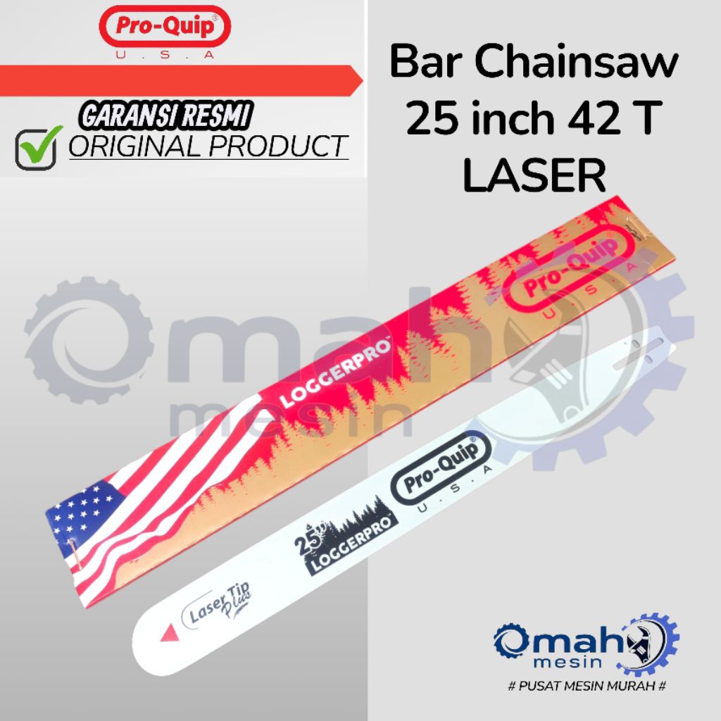 Bar Senso 25 Inch Baja 42 Mata Merk PRO-QUIP ORIGINAL / Bar Chainsaw 25 inch Baja 42 Mata Merk PRO-Q