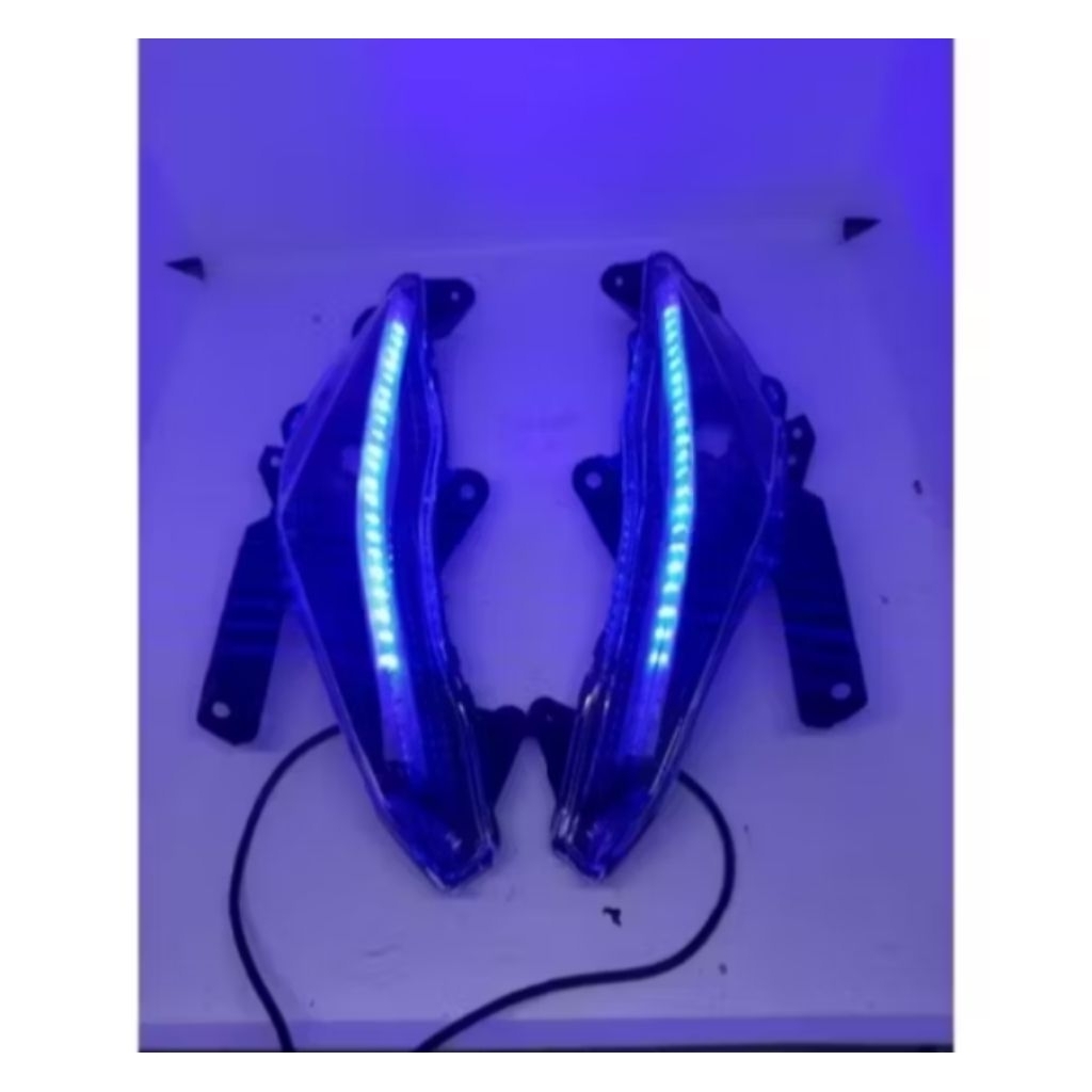 Lampu Sen Depan Beat ESP 2016-2019 Set Lampu Alis Running Biru Kuning