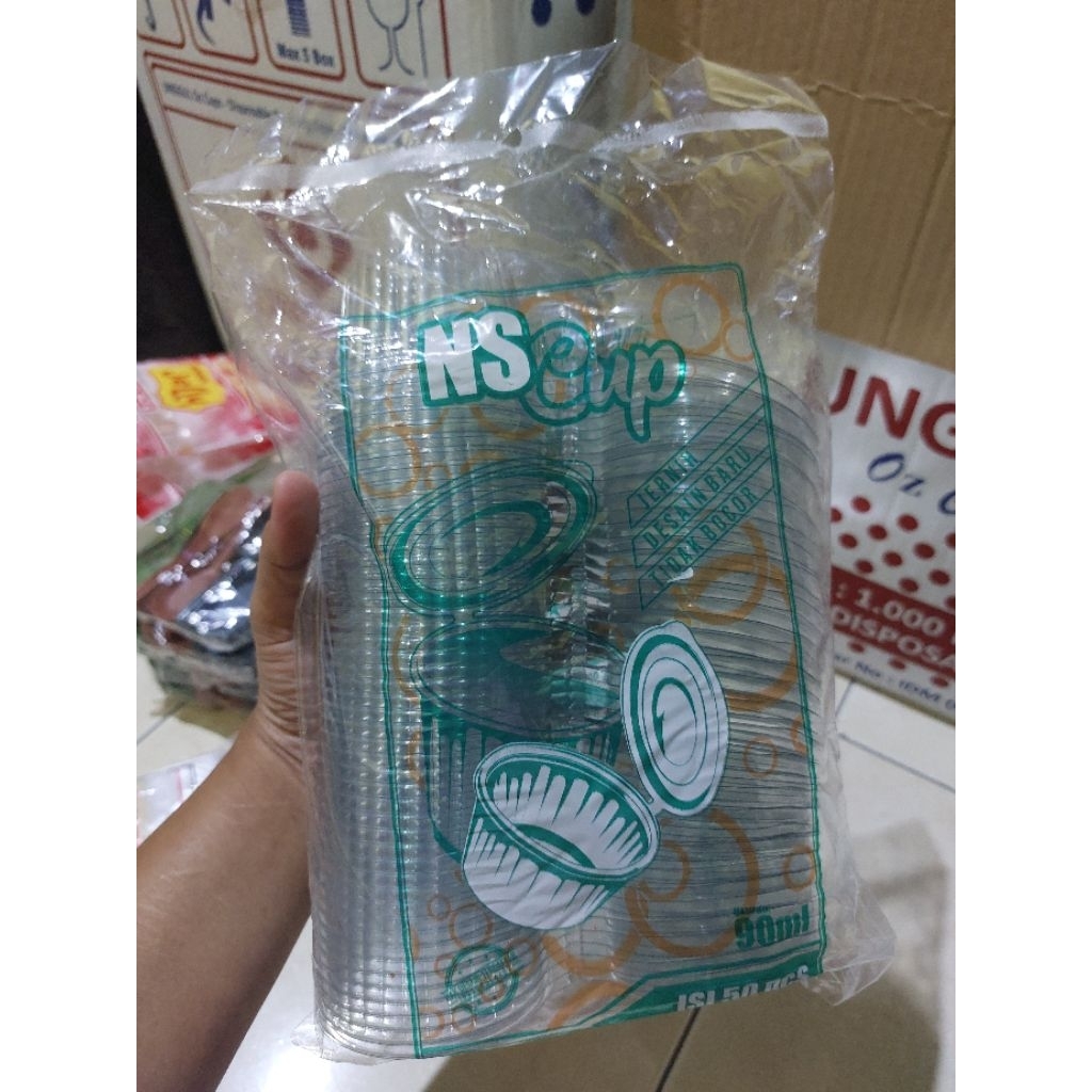 NS CUP MIKA PUDING ISI 50 + TUTUP / TEMPAT PUDING JELLY