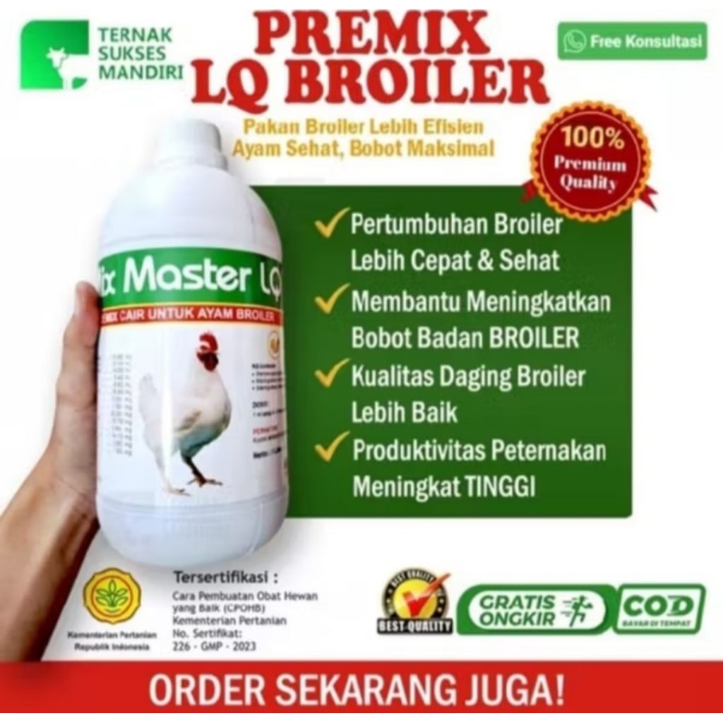 MIX MASTER LQ BROILER - Premix Cair Untuk Broiler