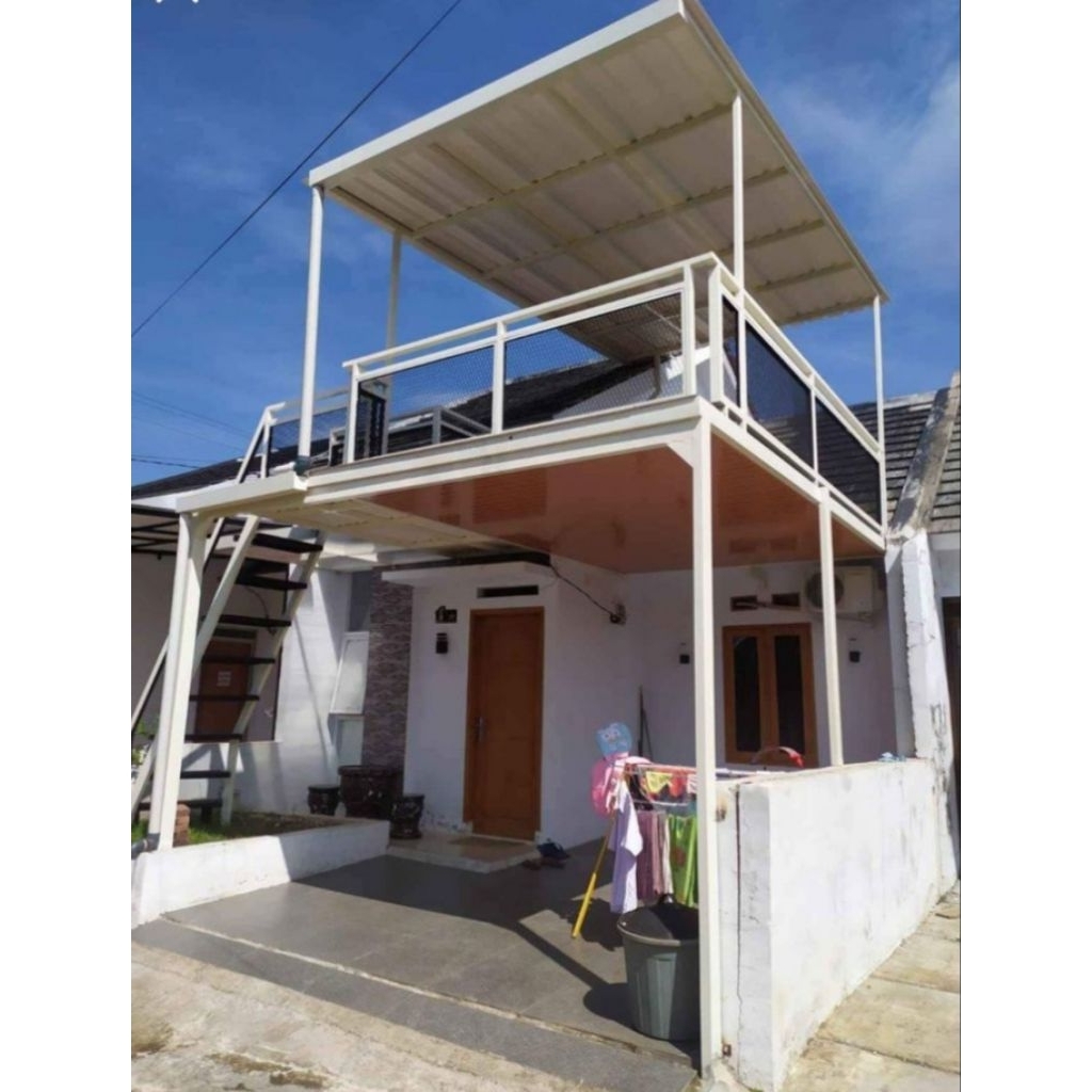 buat depa. rumah kanopi balkon mezanine