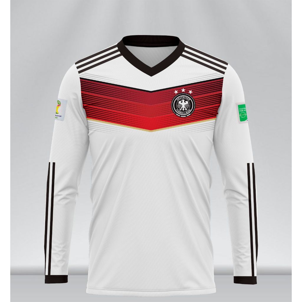 Jersey Jerman Home 2014 Piala Dunia Full Printing Lengan Panjang