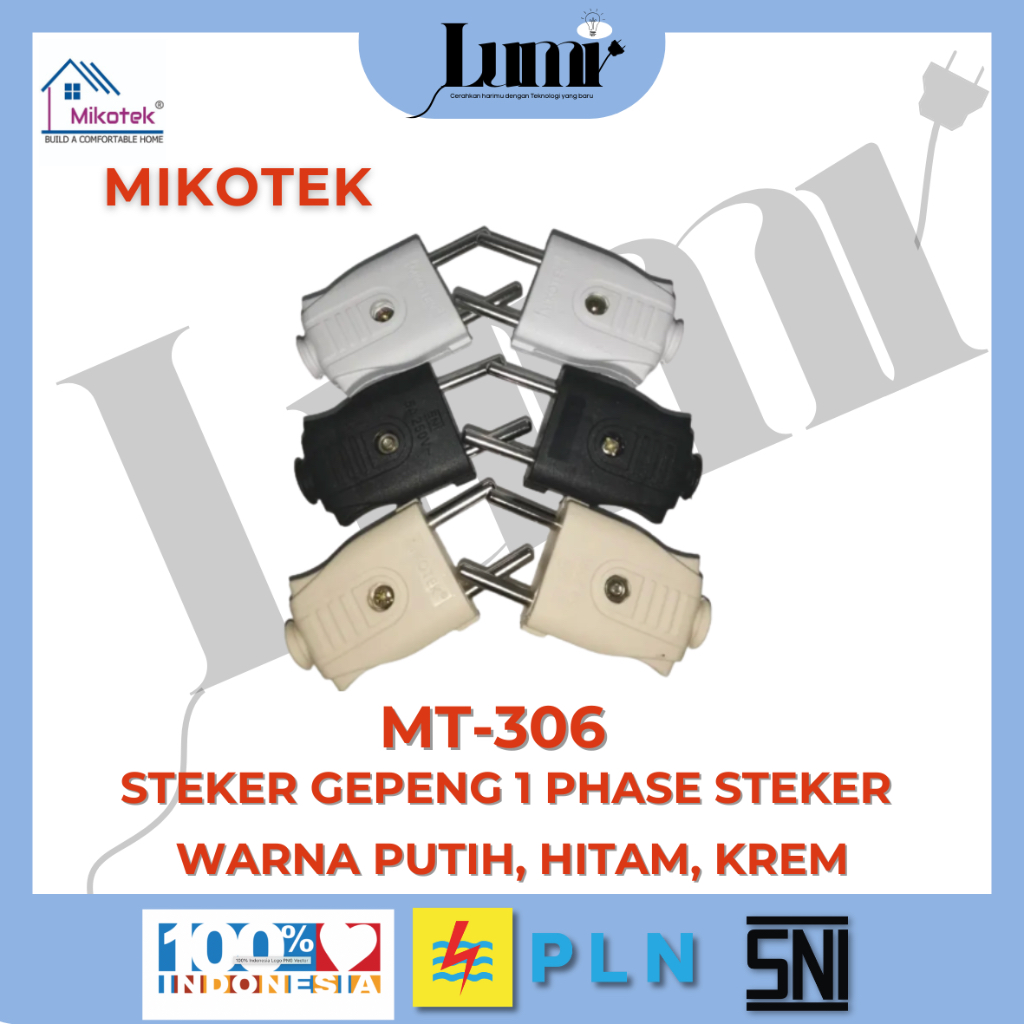Spesifikasi dari Promo Steker Gepeng Mikotek MT-306 / Colokan Gepeng Mikotek