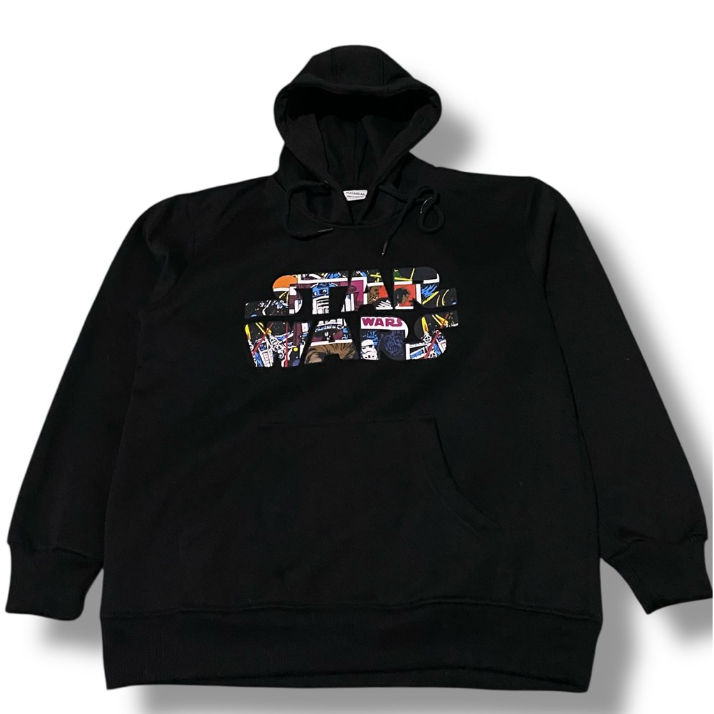 PULL & BEAR Hoodie Simple Star Wars Hitam Preloved