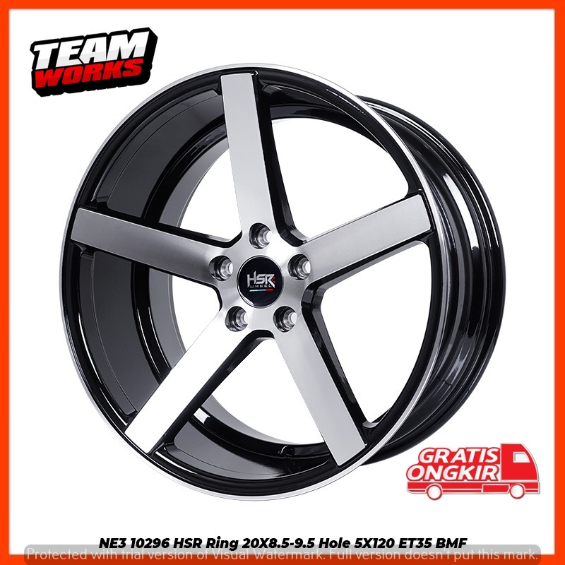 VELG MOBIL MODEL CELONG HSR NE3 RING 20 LEBAR 85/95 ET35 BUAT MDX LEGEND IMPALA PELK RING 20 BLACK